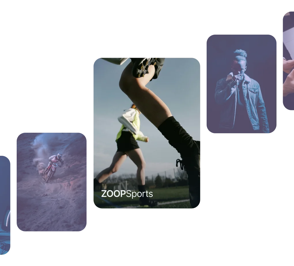 Variety of content categories such as sports, performance, and outdoor action